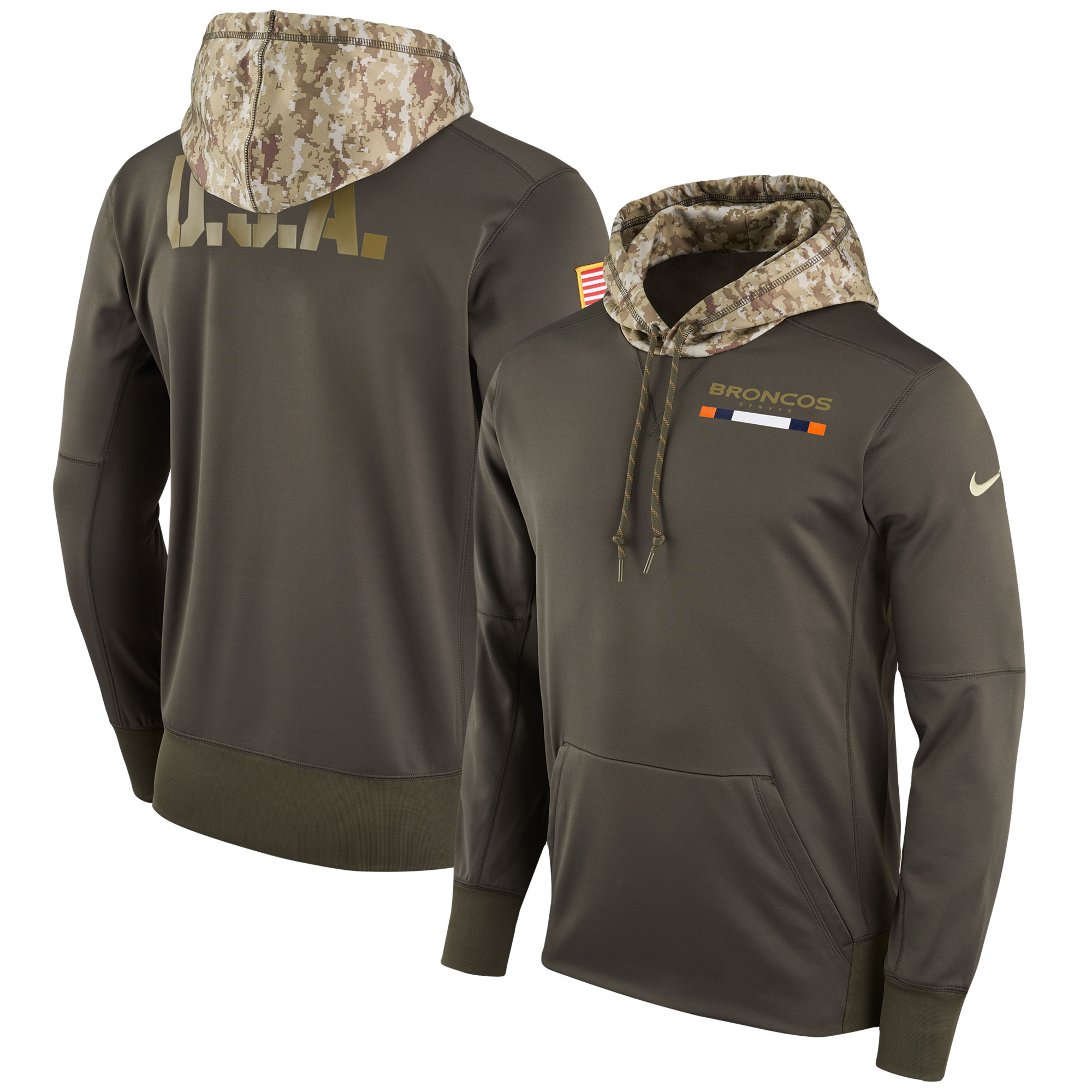 Men NFL Denver Broncos Nike Olive Salute To Service Hoodie Green->jacksonville jaguars->NFL Jersey